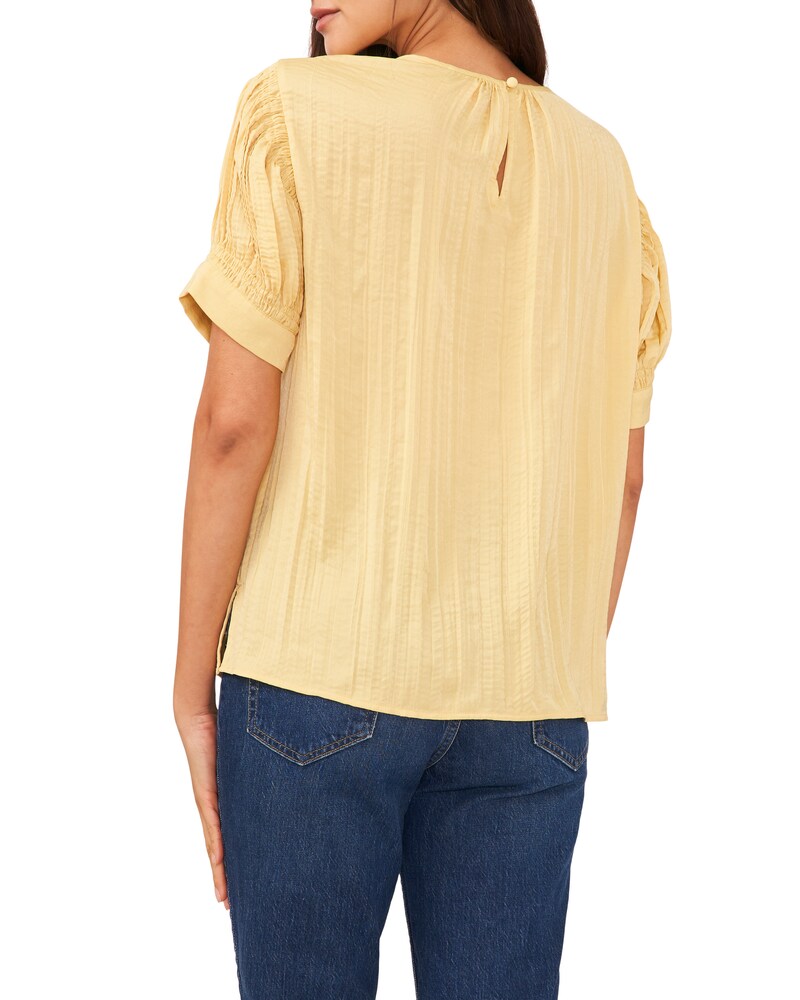 Vince Camuto Ruched Short-Sleeve Blouse Dijon ID-FEWY2246