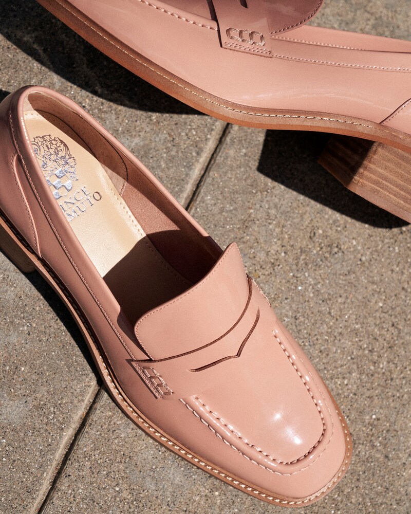 Vince Camuto Enachel Heeled Loafer Poise Pink ID-FEZW2969