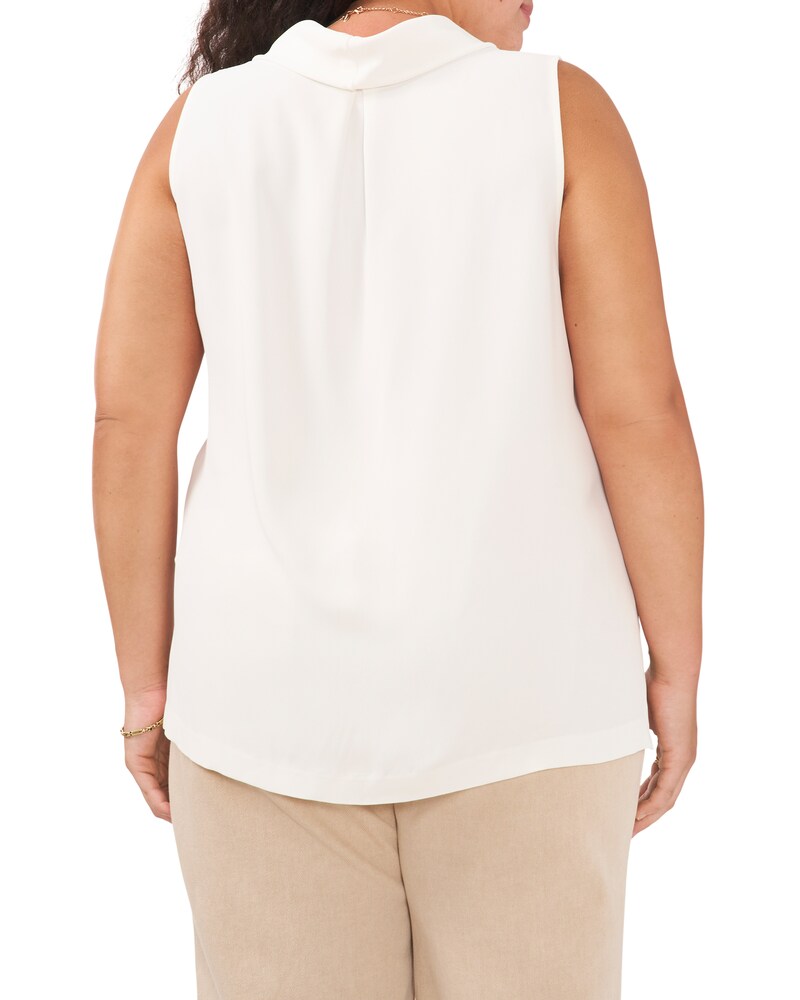 Vince Camuto Sleeveless Cowl-Neck Blouse (Plus Size) New Ivory ID-FFFS6726