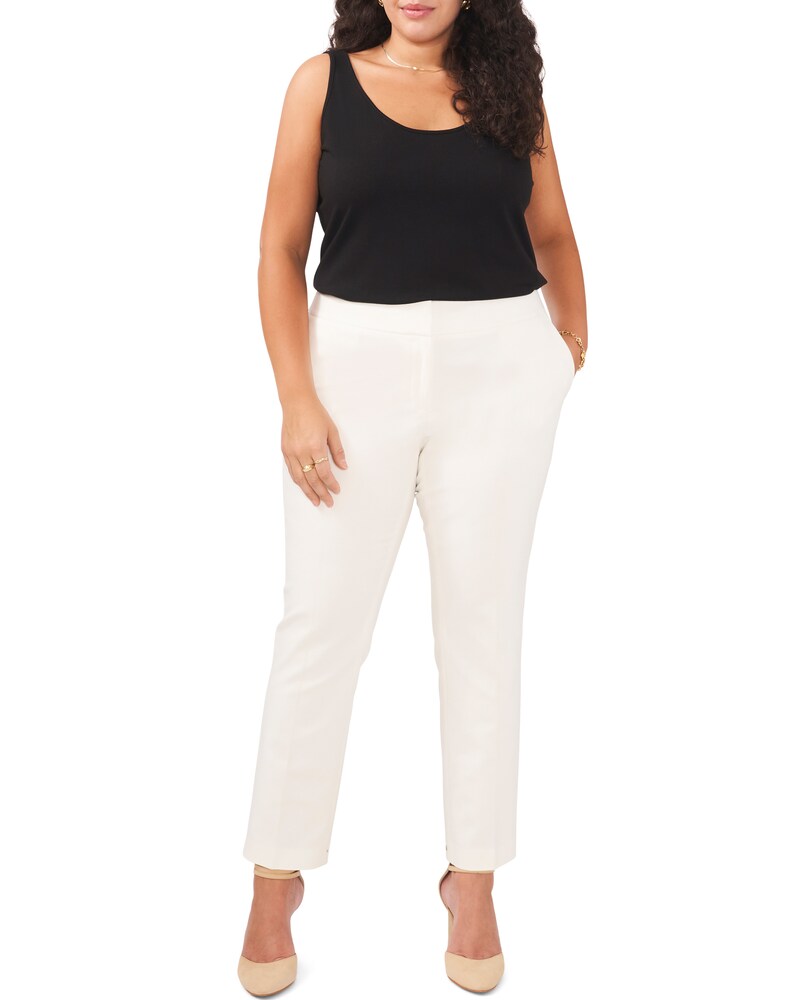 Vince Camuto Cropped Trousers (Plus Size)   New Ivory ID-FHZO0448