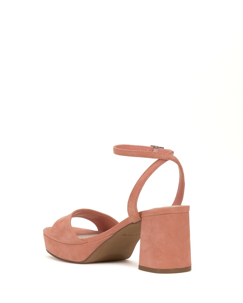 Vince Camuto Pendreya Platform Sandal Dark Pink Suede ID-FNYW5609