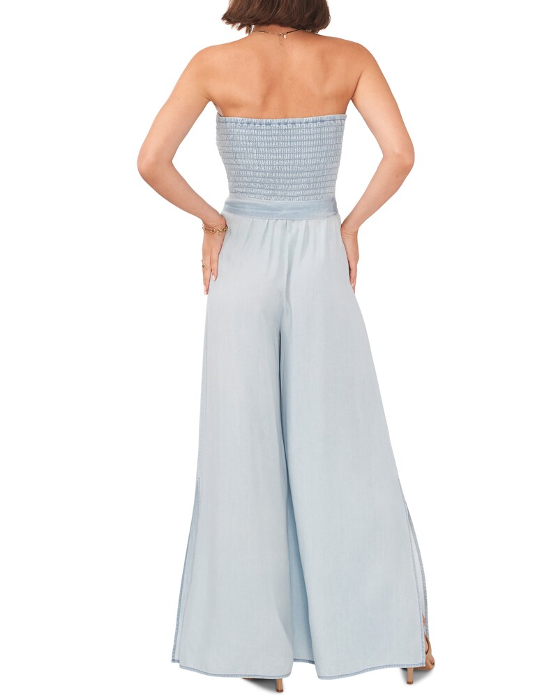 Vince Camuto Smocked Wide-Leg Jumpsuit Artic Surf ID-FTTL3567