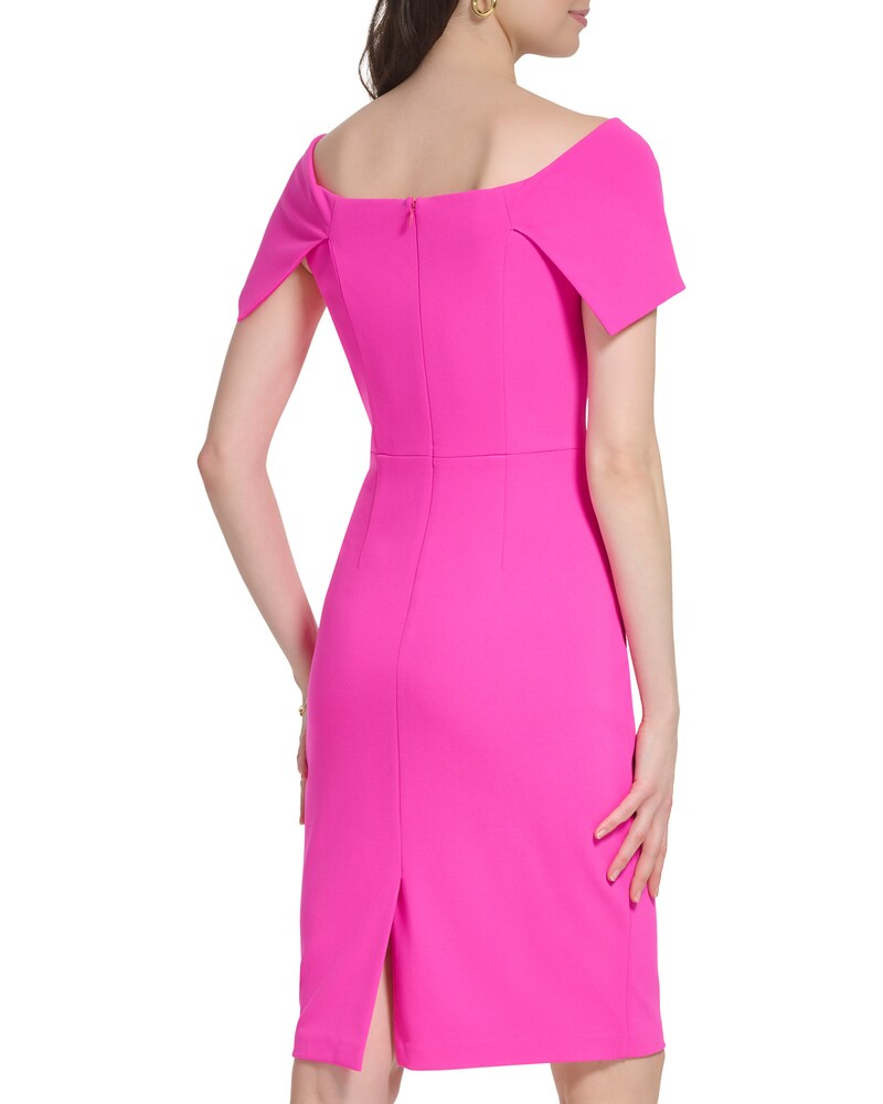 Vince Camuto Bow-Collar Sheath Fuchsia ID-FVRS3170