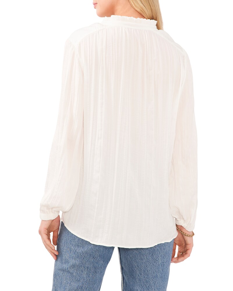 Vince Camuto Pleated Tie-Neck Blouse New Ivory ID-FVYO6217