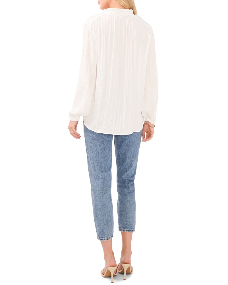 Vince Camuto Pleated Tie-Neck Blouse New Ivory ID-FVYO6217