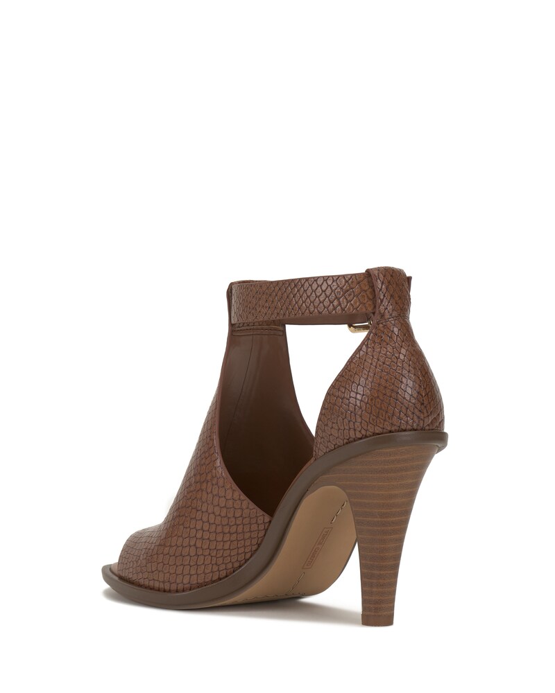 Vince Camuto Frasper Peep Toe Shootie Warm Caramel ID-GHXB9086