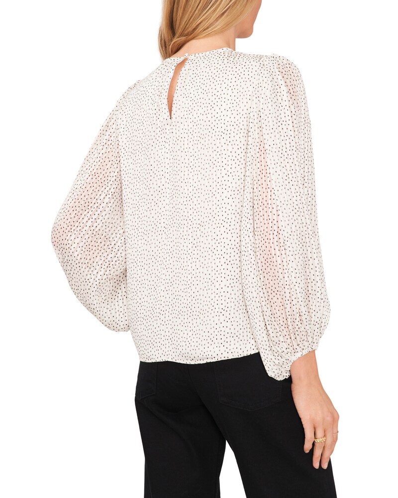 Vince Camuto Polka-Dot Print Blouse New Ivory ID-GKUK0445
