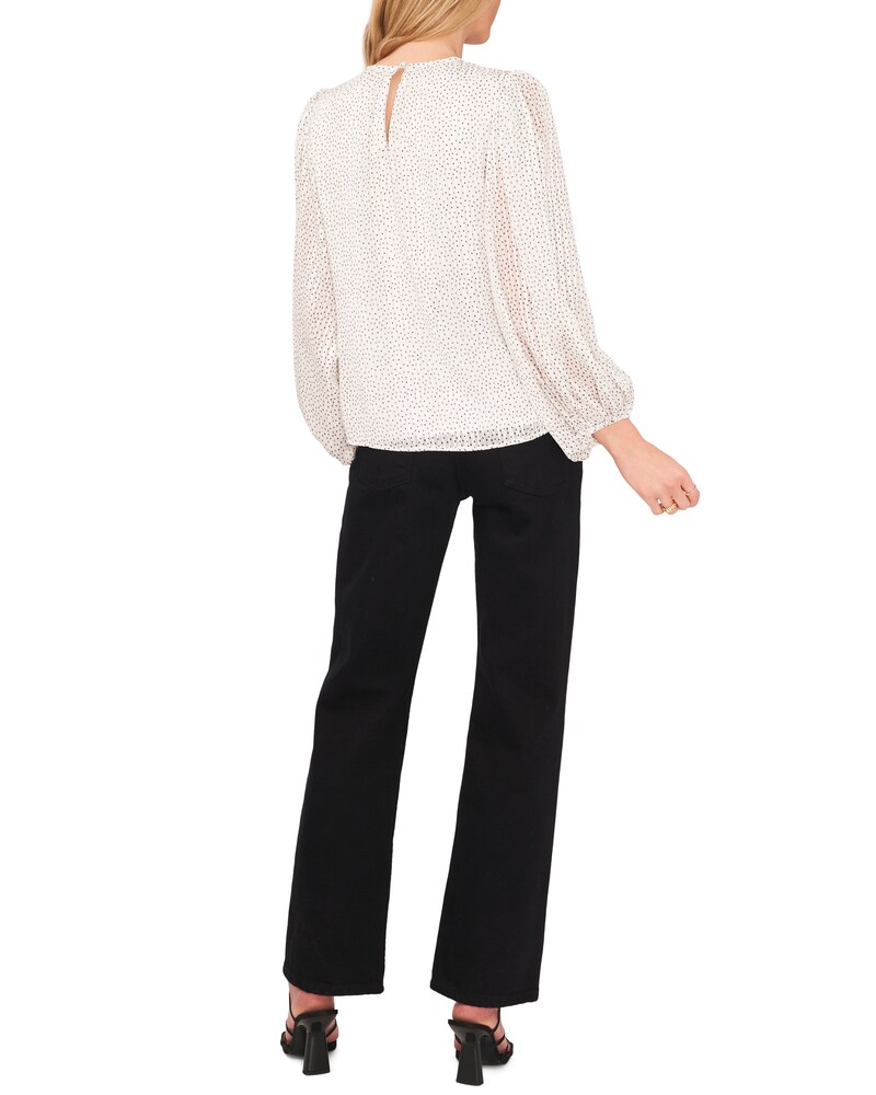 Vince Camuto Polka-Dot Print Blouse New Ivory ID-GKUK0445