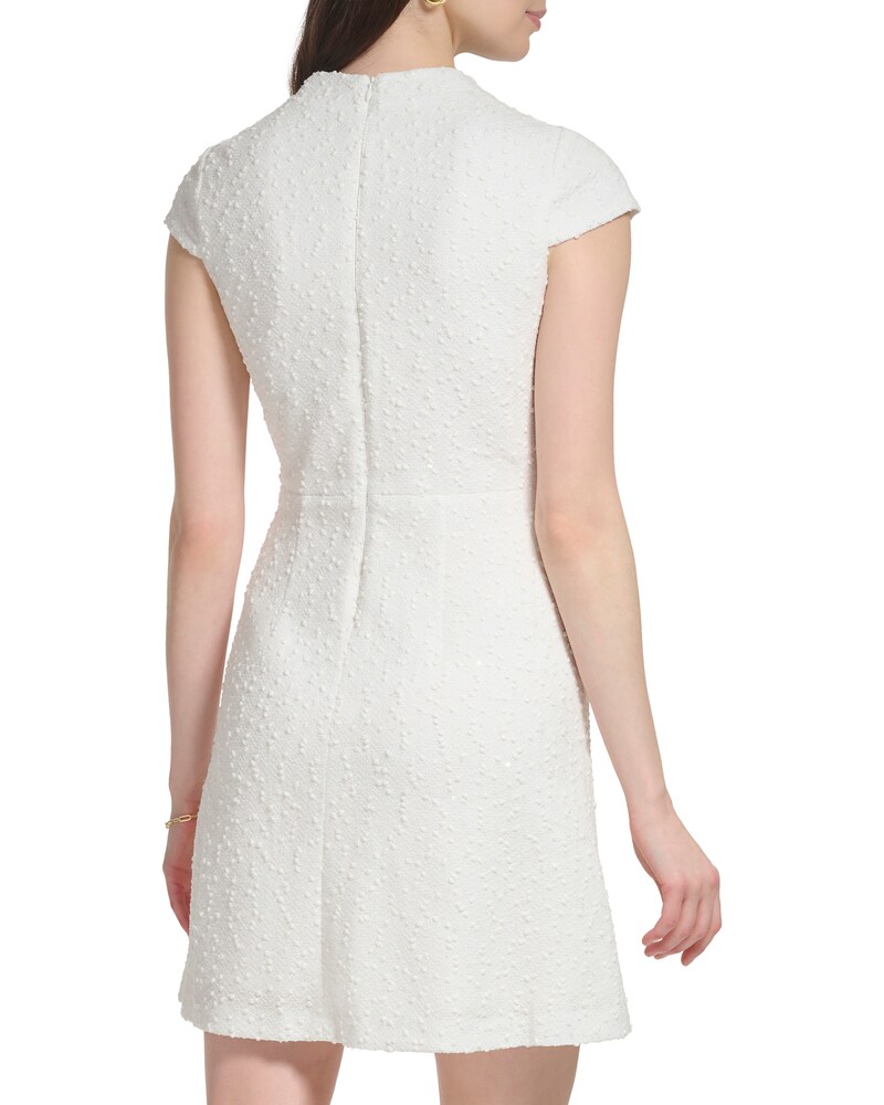 Vince Camuto Bouclé Fit-And-Flare Dress Ivory ID-GLWN8695
