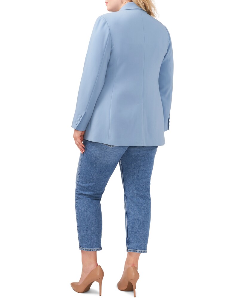 Vince Camuto One-Button Peak-Lapel Blazer (Plus Size)       Blue Shadow ID-GUFN7340