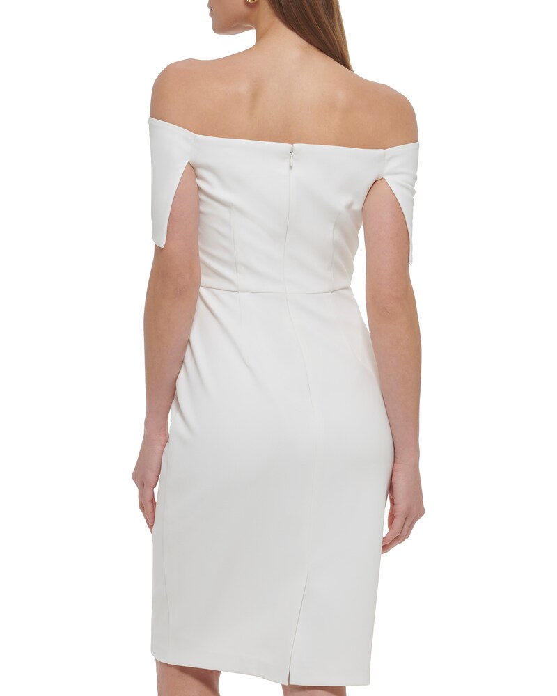 Vince Camuto Bow-Collar Sheath Ivory ID-IFMJ8663