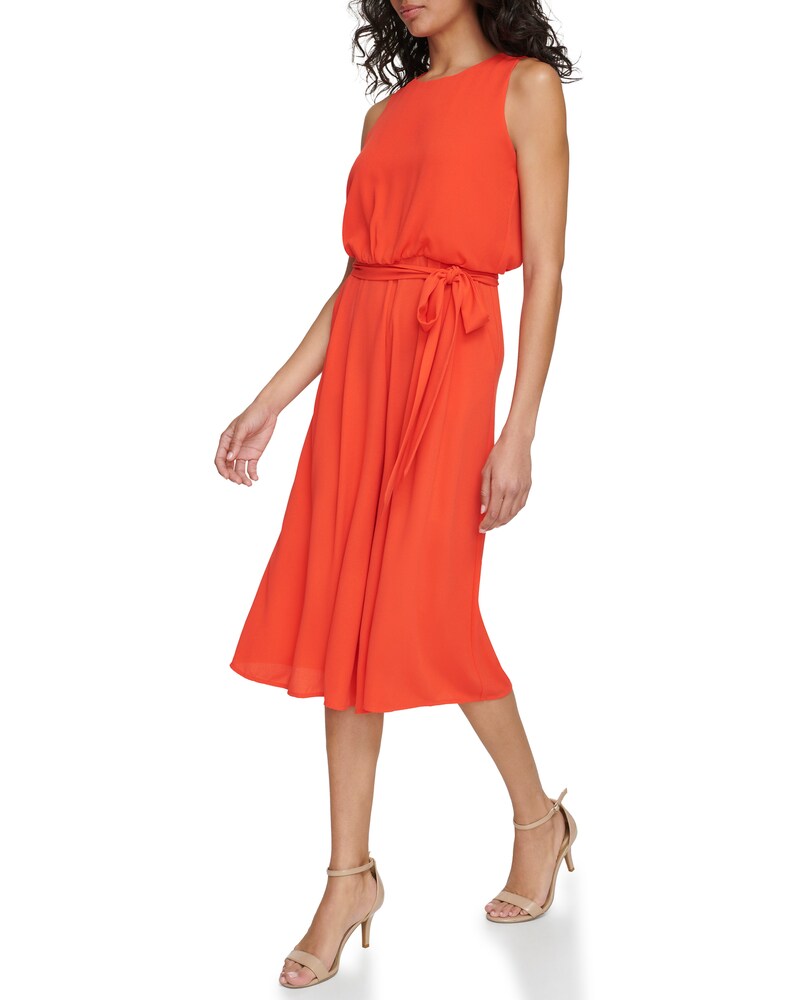 Vince Camuto Sleeveless Cropped Wide-Leg Jumpsuit (Petite) Orange ID-IIEP3836