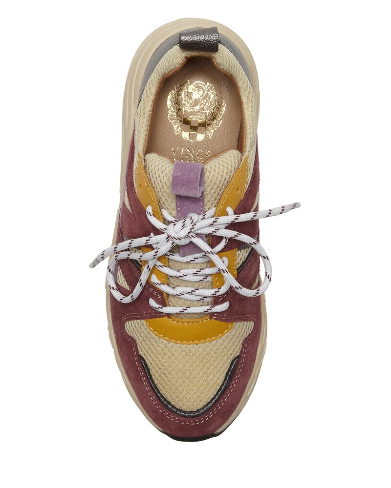 Vince Camuto Jeshia Mixed-Texture Sneaker Burdeos ID-IJJF4799