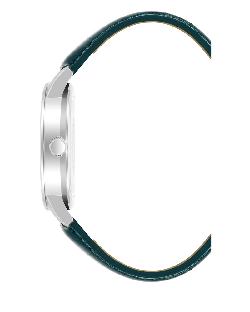 Vince Camuto Sunray Dial Faux Leather Band Watch Jade ID-IZZY6302