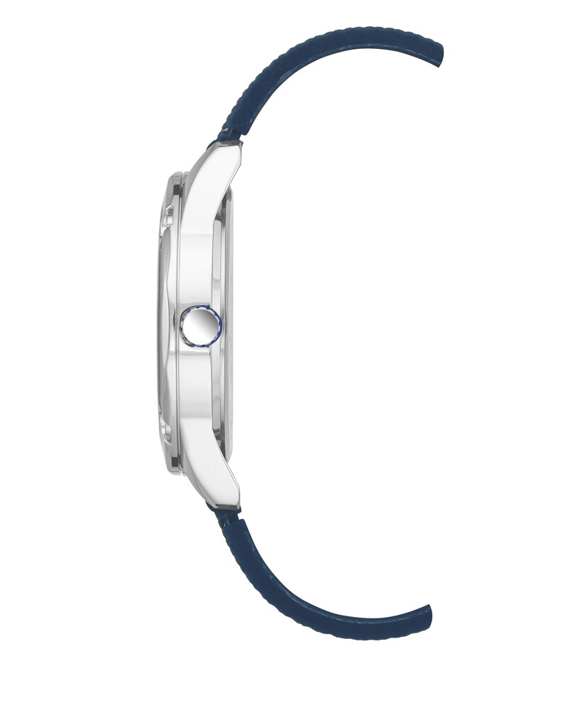 Vince Camuto Textured Silicone-Band Watch Navy Blue ID-JEDJ4744