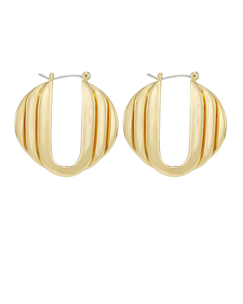 Vince Camuto Textured Cutout Earrings Gold Metallic ID-JHSP4737