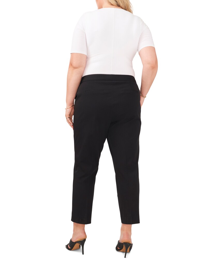 Vince Camuto Twill Cropped Trousers (Plus Size)     Rich Black ID-JKNK9868
