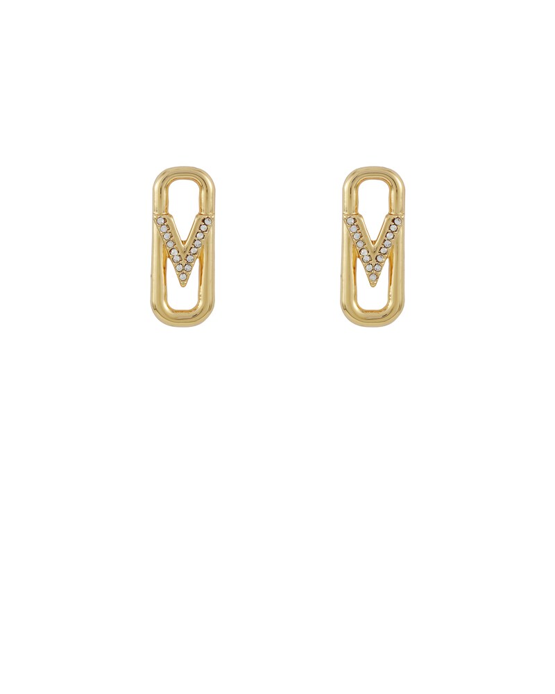 Vince Camuto "V" Link Earring Gold Metallic ID-JSRR8698