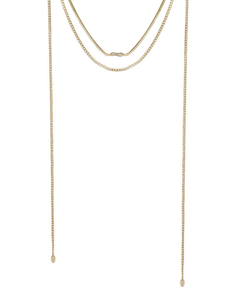 Vince Camuto Mixed-Chain Layered Necklace Gold Metallic ID-JTCR9831
