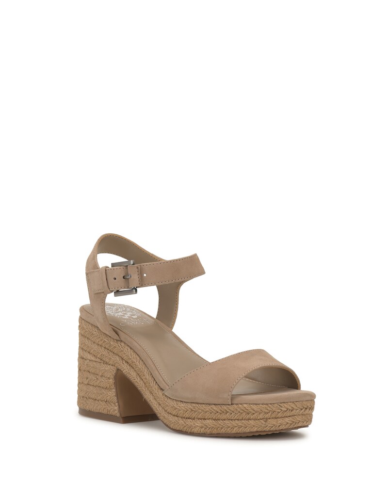 Vince Camuto Ranneli Platform Sandal Tortilla Suede ID-KAZG0441