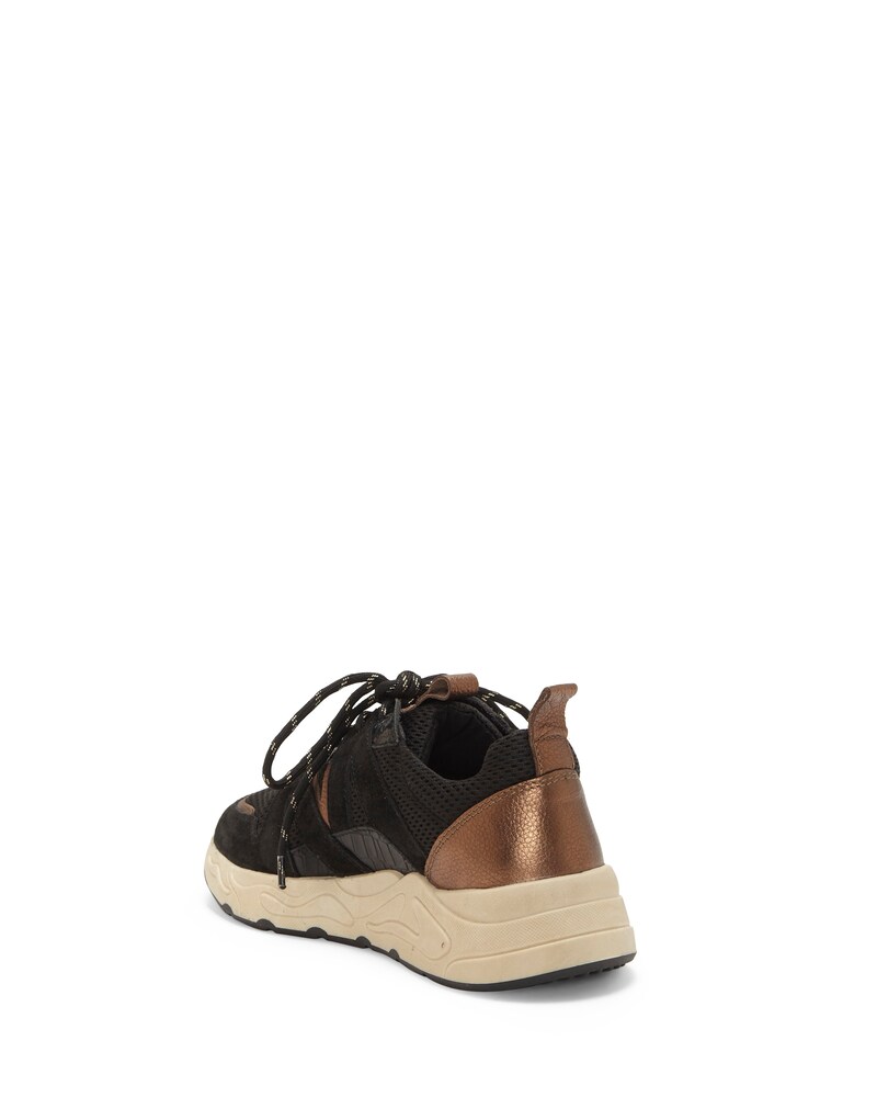 Vince Camuto Jeshia Mixed-Texture Sneaker Black ID-KXSR1788
