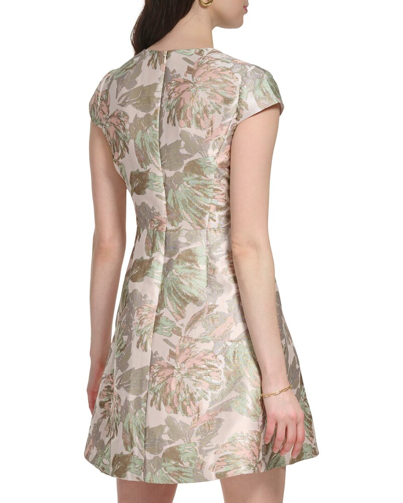 Vince Camuto Jacquard Fit-And-Flare Dress Blush ID-LBUM2386