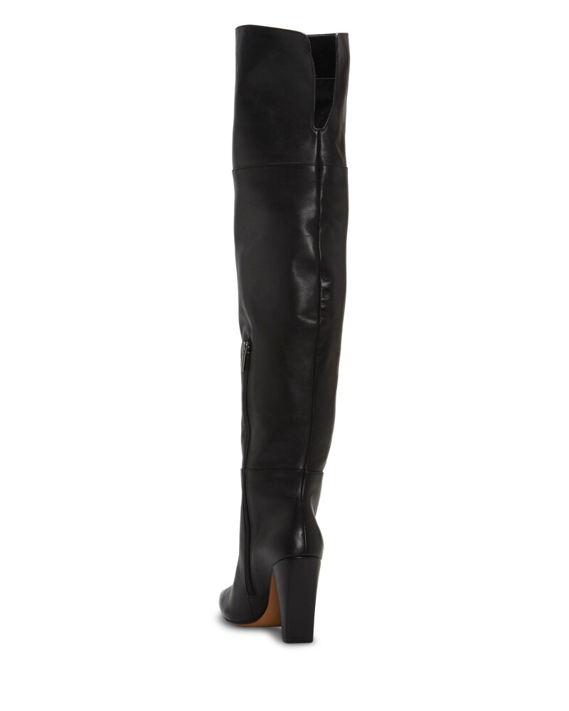 Vince Camuto Minnada Wide-Calf Over The Knee Boot Black Leather ID-LCTQ9419