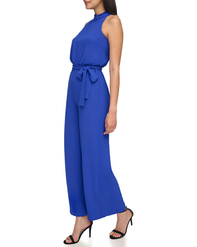 Vince Camuto Sleeveless Ruffled High-Neck Jumpsuit (Petite) Bright Blue ID-LFBK0800