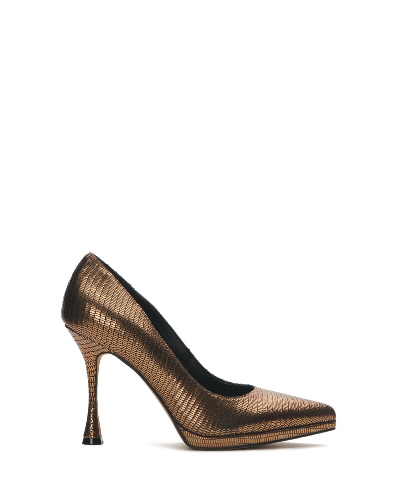 Vince Camuto Puntolis Platform Pump Bronze Snake Print ID-LPYH5670