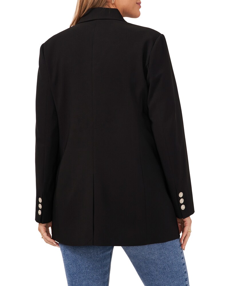 Vince Camuto Two-Button Notch-Lapel Blazer (Plus Size) Rich Black ID-LTYH8635