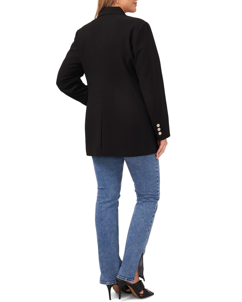 Vince Camuto Two-Button Notch-Lapel Blazer (Plus Size) Rich Black ID-LTYH8635