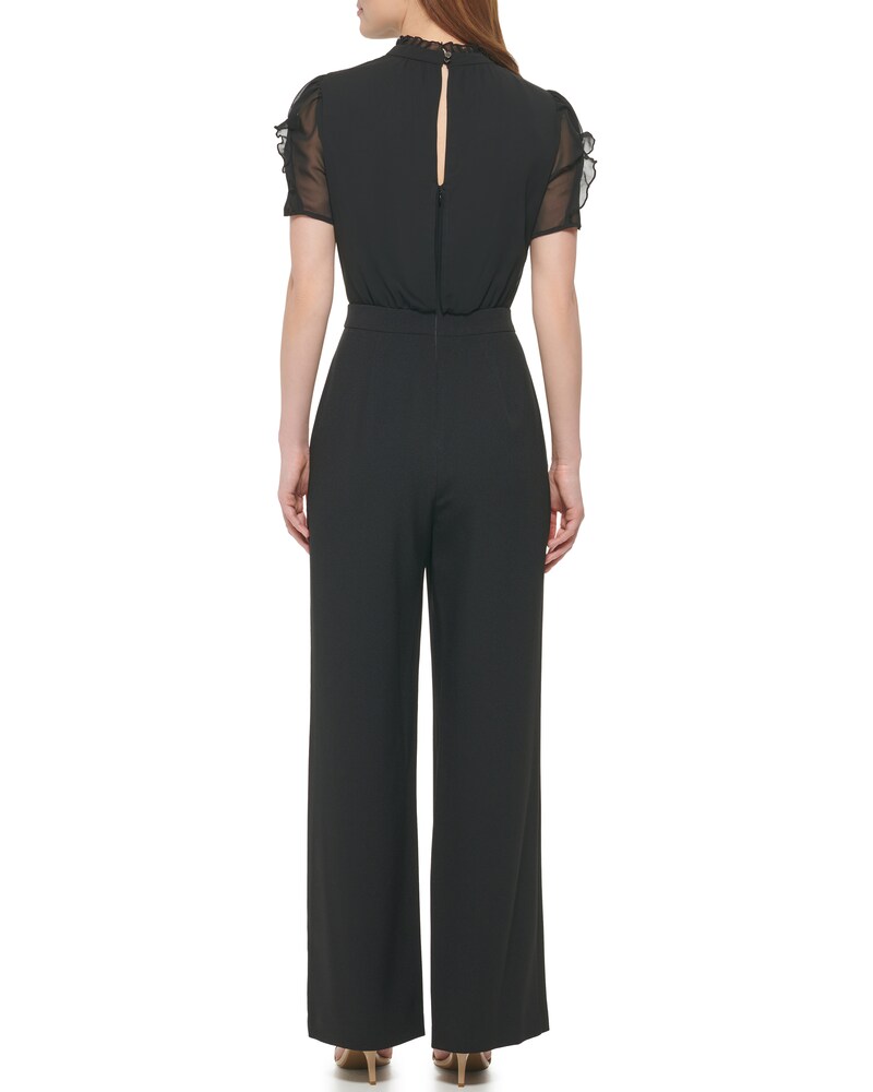 Vince Camuto Puff-Sleeve Jumpsuit Black ID-MAZM7238