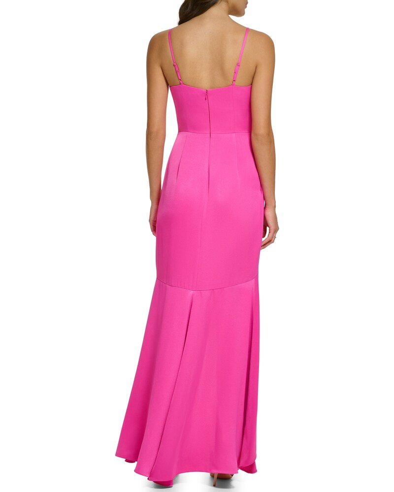 Vince Camuto Ruffled Asymmetrical Gown  Fuchsia ID-MGRR7698