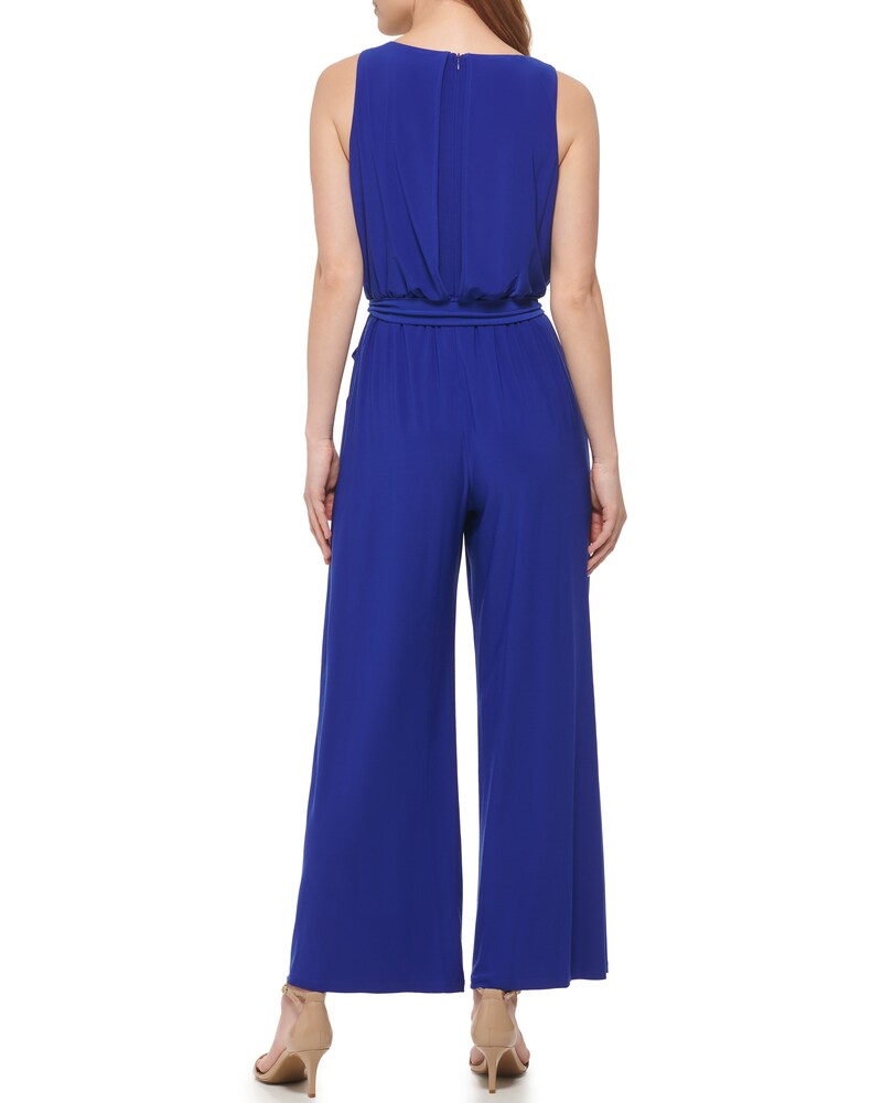 Vince Camuto Sleeveless Wide-Leg Jumpsuit (Petite) Blue ID-MPTK8427