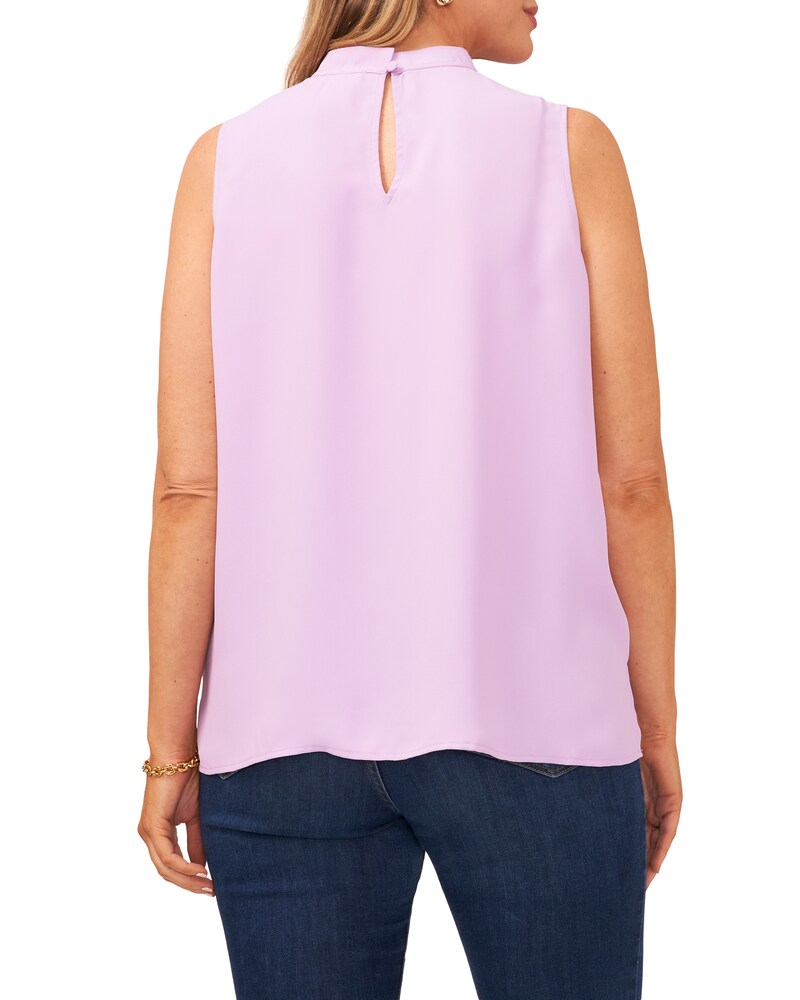 Vince Camuto Sleeveless Pleated Blouse (Plus Size)   Soft Iris ID-NBWN5143