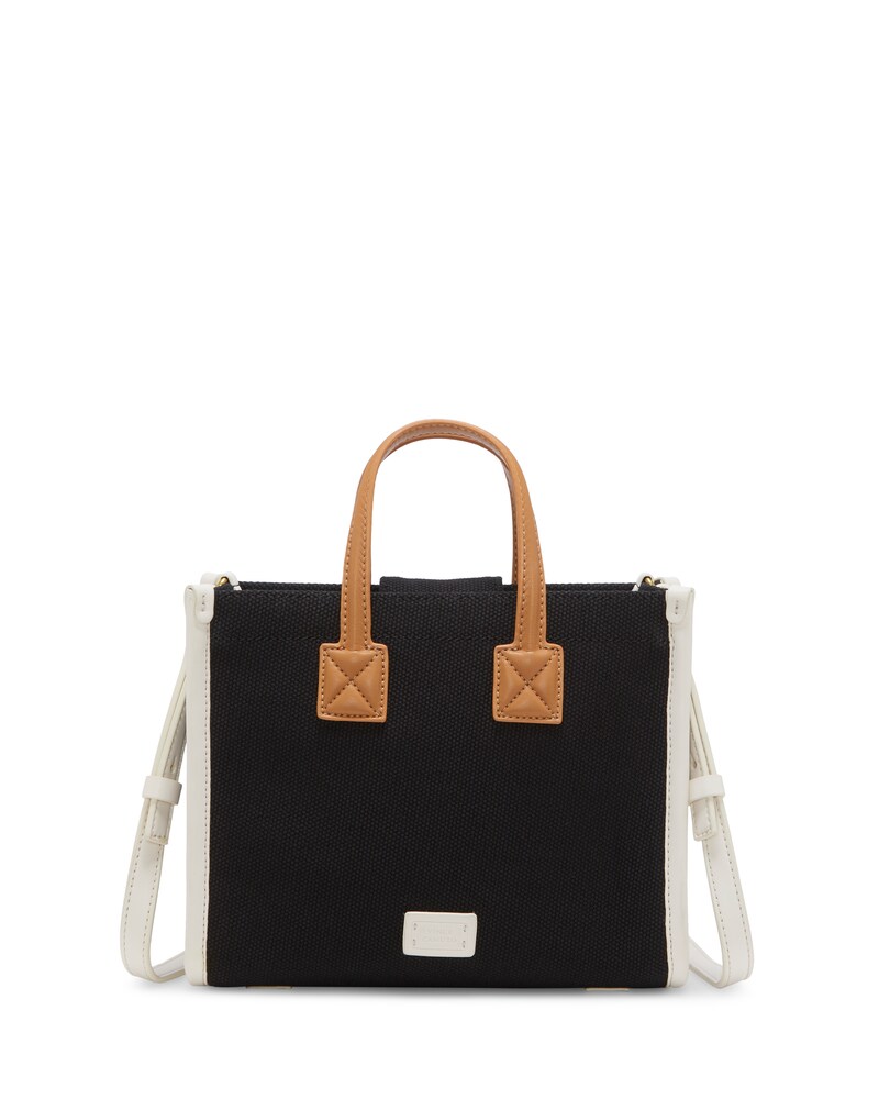 Vince Camuto Saly Small Tote Black/Cognac ID-NCWB3661