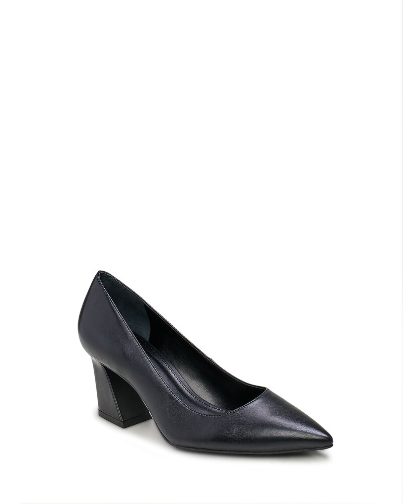 Vince Camuto Hailenda Pump Black Leather ID-NFJT2889