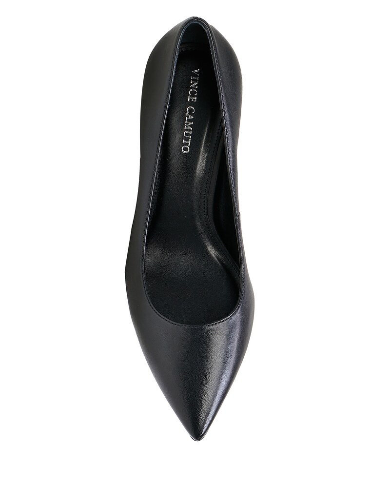 Vince Camuto Hailenda Pump Black Leather ID-NFJT2889