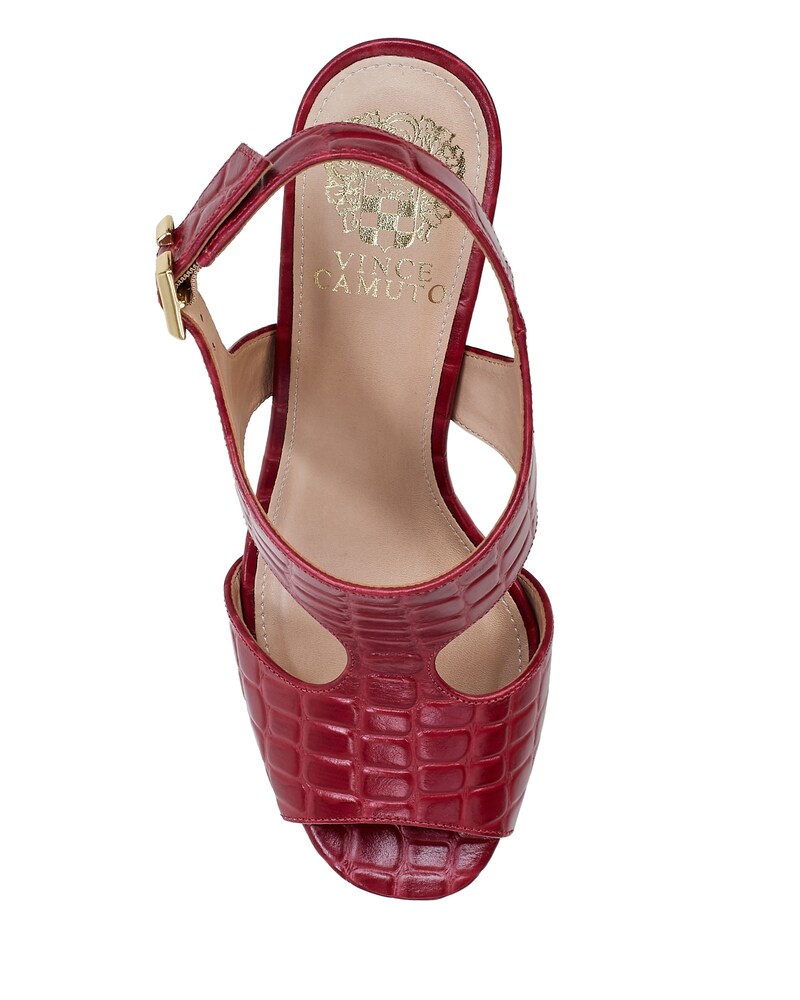 Vince Camuto Zelman Platform Sandal  Red Croc Print ID-NRKD2565