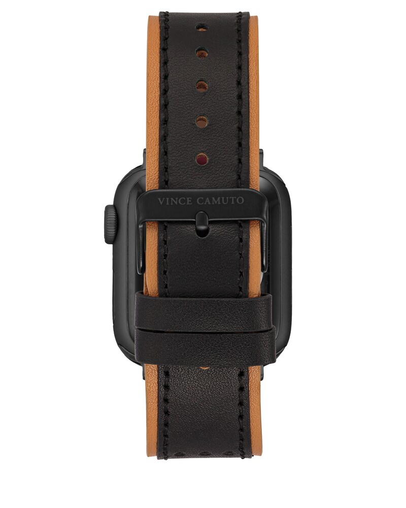 Vince Camuto Two-Tone Perforated Leather Band For Apple Watch  Black ID-NTBW1684