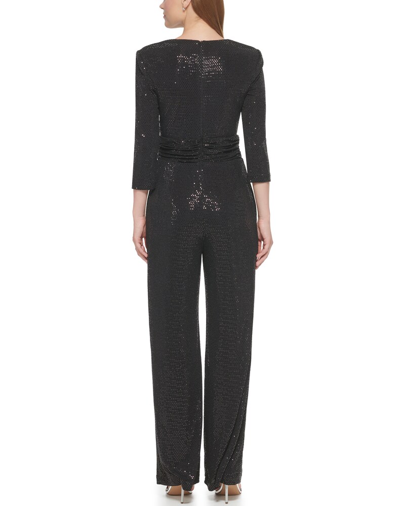 Vince Camuto Ruched-Waist Jumpsuit Black ID-NTHU6613