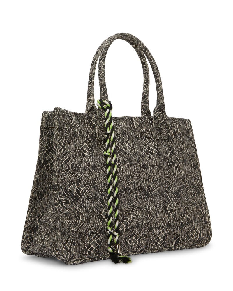 Vince Camuto Orla Large Tote Black/Coconut Cream ID-NZFN9790