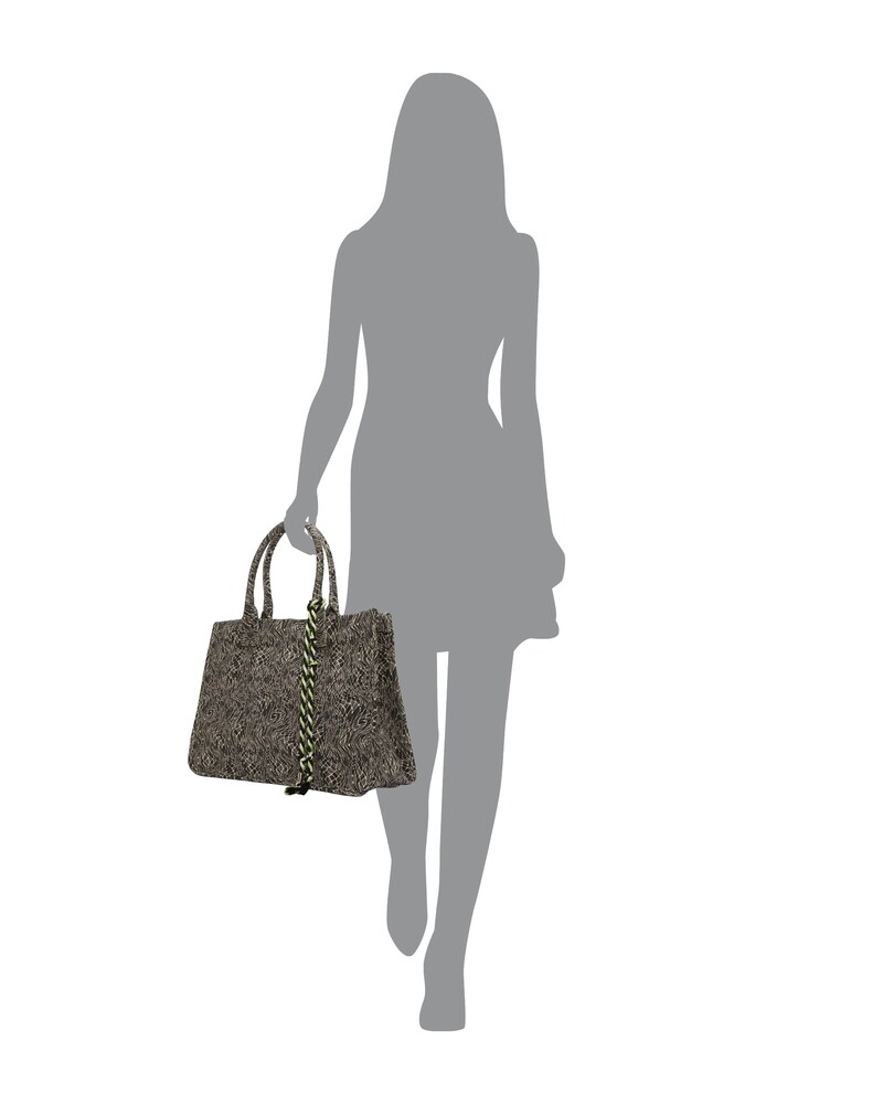 Vince Camuto Orla Large Tote Black/Coconut Cream ID-NZFN9790