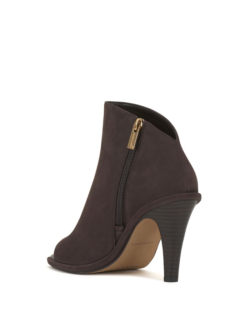 Vince Camuto Finndaya Peep-Toe Bootie Root Beer ID-OBFX1752