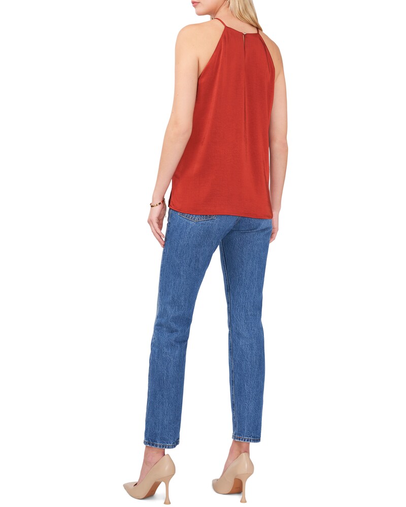 Vince Camuto Satin Tank Top Chili Oil ID-OLNG4714