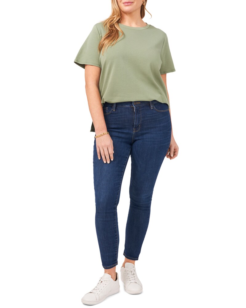 Vince Camuto Knit T-Shirt (Plus Size)  Brook Green ID-OXKC4278