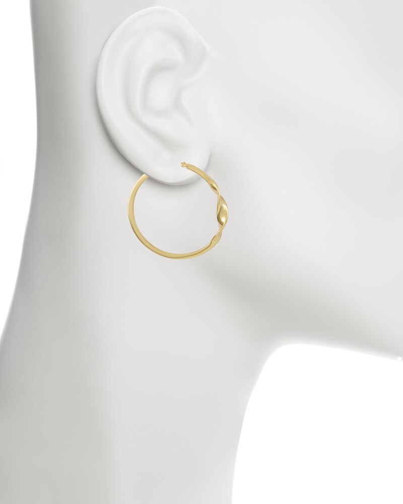 Vince Camuto Twisted Hoop Earrings Gold Metallic ID-OZNW4420