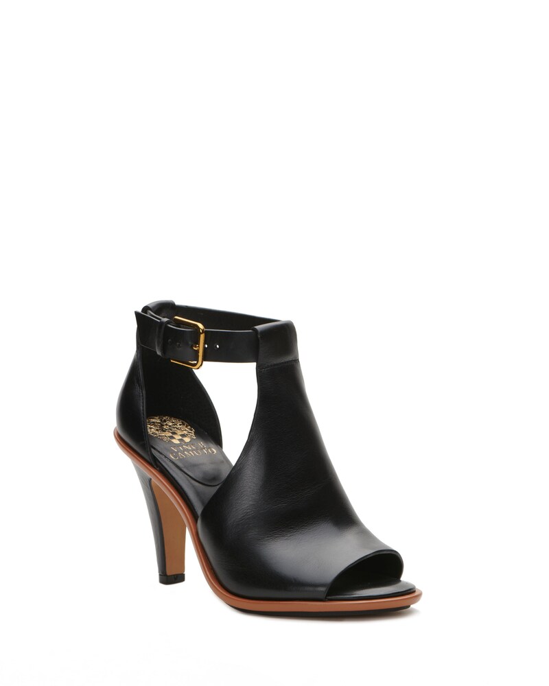 Vince Camuto Frasper Peep Toe Shootie Black ID-PZVQ9084
