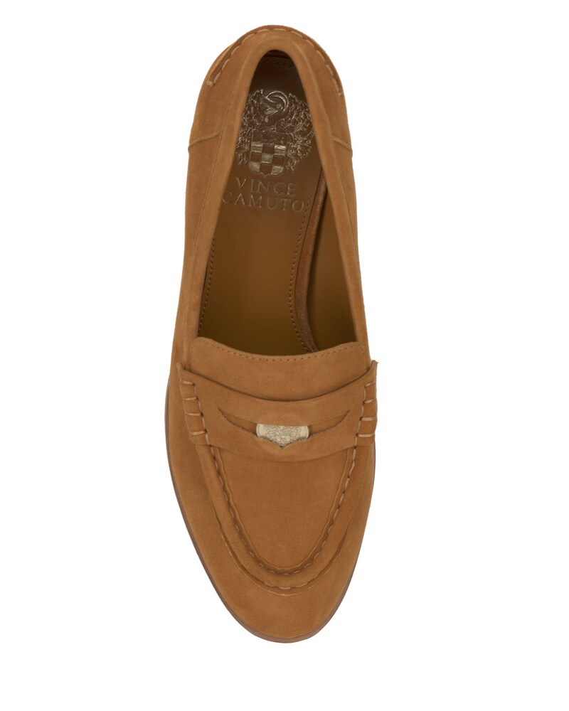 Vince Camuto Carissla Heeled Loafer Golden Rod Suede ID-QJUH6295