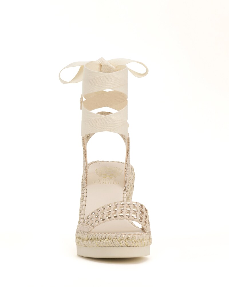 Vince Camuto Brisshel Wedge Sandal Warm Vanilla/Egyptian Gold ID-QMAI2773